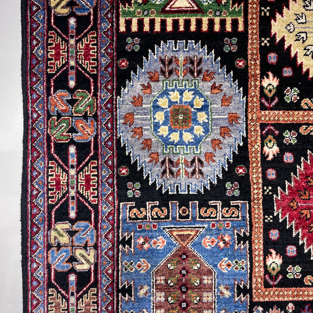 El Dokuma Afgan Veziri Kabile Yün Halı (185x275 cm) - Görsel 5