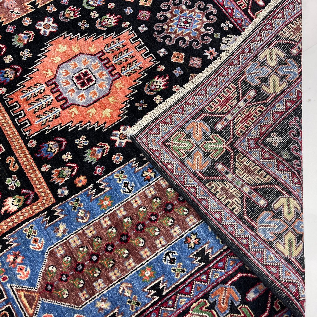 El Dokuma Afgan Veziri Kabile Yün Halı (185x275 cm) - Görsel 6