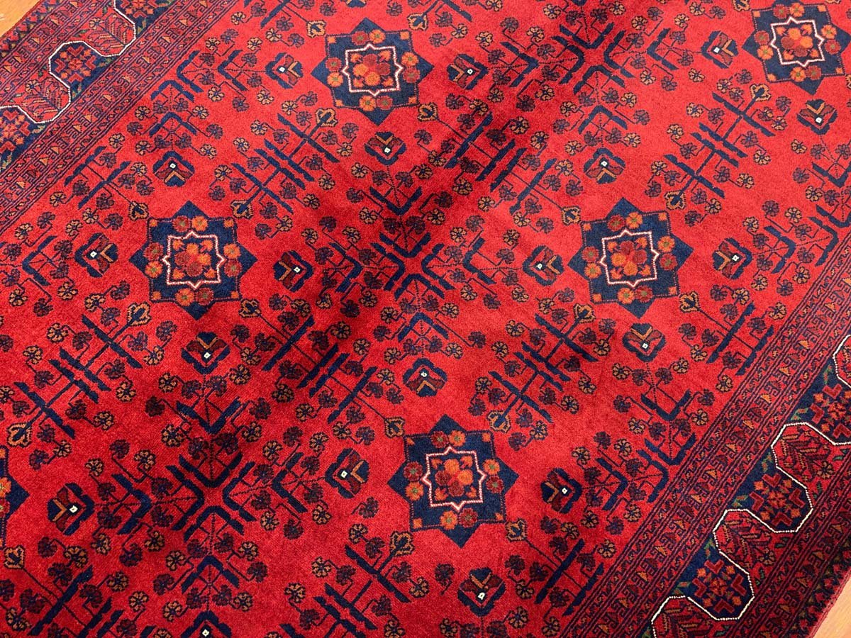 El Dokuma Afgan Bilicik İnce Dokuma Yün Halı (130x200 cm) - Görsel 6