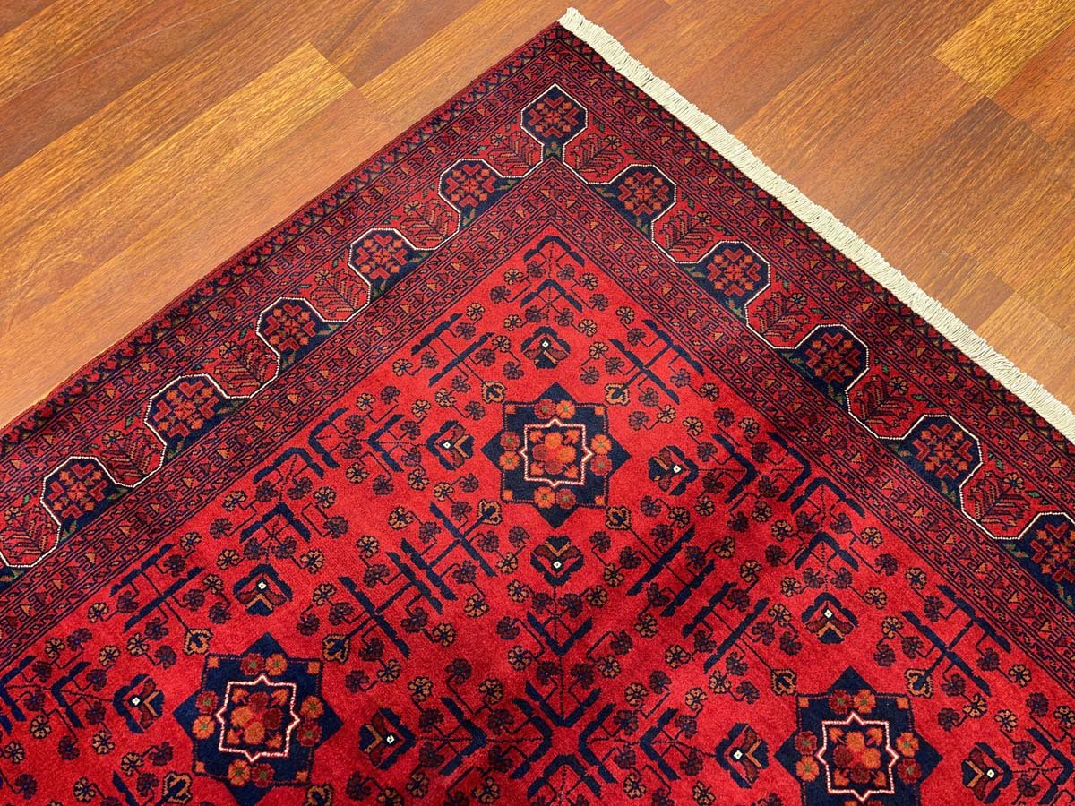 El Dokuma Afgan Bilicik İnce Dokuma Yün Halı (130x200 cm) - Görsel 7