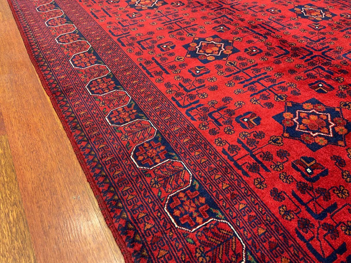 El Dokuma Afgan Bilicik İnce Dokuma Yün Halı (130x200 cm) - Görsel 9