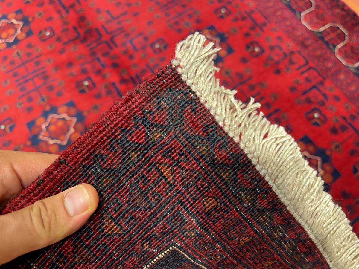 El Dokuma Afgan Bilicik İnce Dokuma Yün Halı (130x200 cm) - Görsel 8