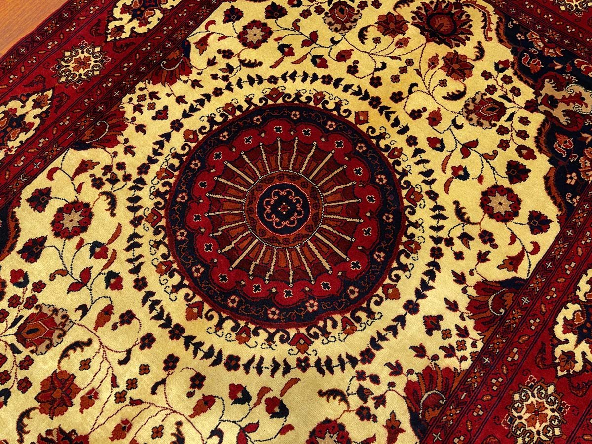 El Dokuma Madalyon Afgan Bilicik Yün Halı (155x215 cm) - Görsel 3