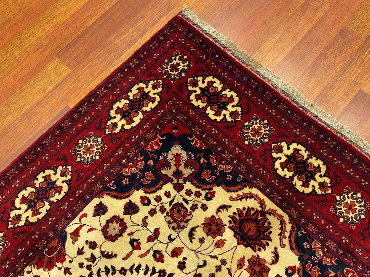 El Dokuma Madalyon Afgan Bilicik Yün Halı (155x215 cm) - Görsel 4