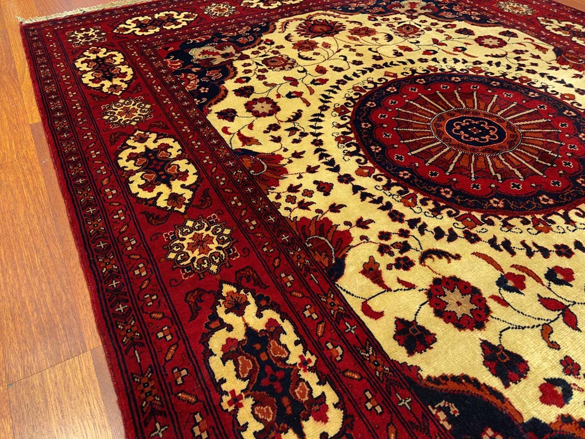 El Dokuma Madalyon Afgan Bilicik Yün Halı (155x215 cm) - Görsel 8