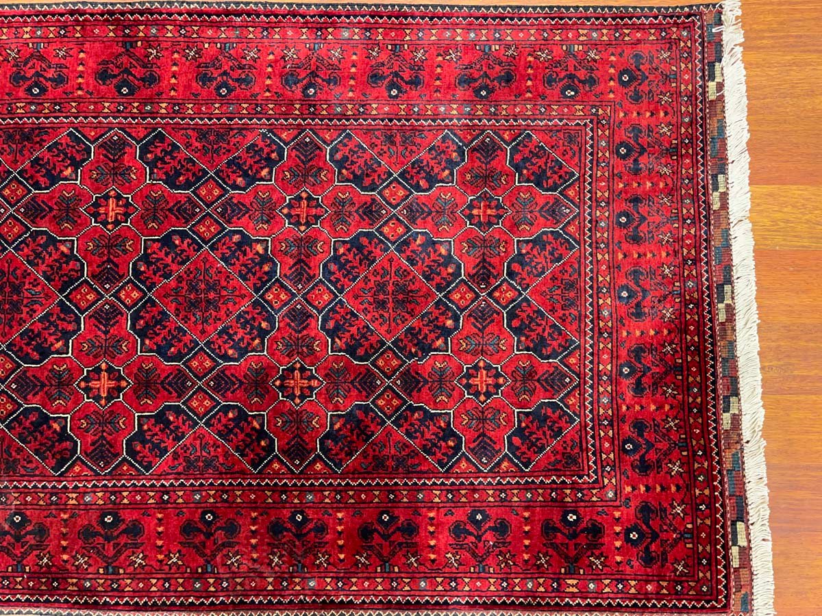 El Dokuma Afgan Bilicik İnce Dokuma Yün Yolluk Halı (85x290 cm) - Görsel 4