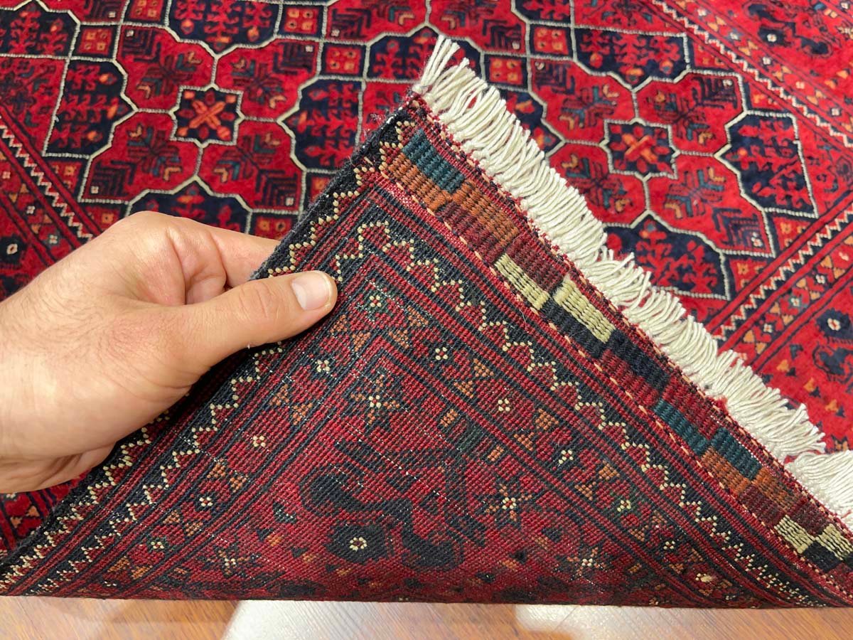 El Dokuma Afgan Bilicik İnce Dokuma Yün Yolluk Halı (85x290 cm) - Görsel 9