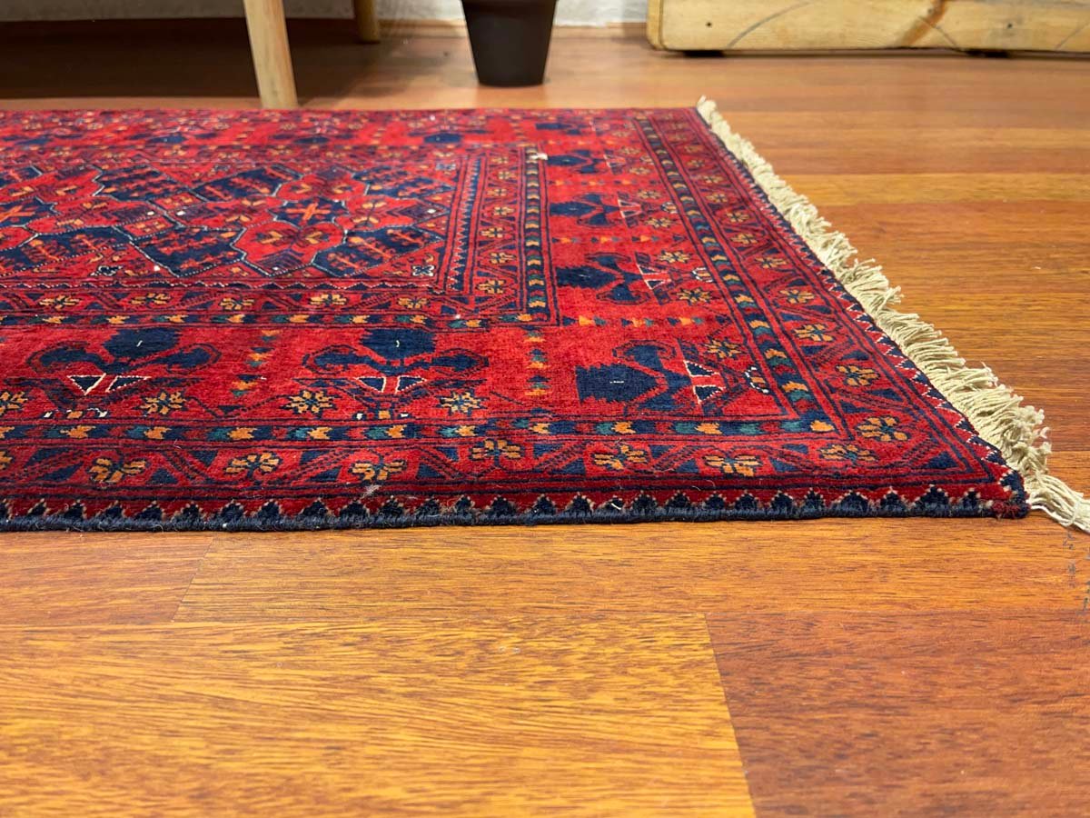 El Dokuma Afgan Bilicik İnce Dokuma Yün Yolluk Halı (80x285 cm) - Görsel 10