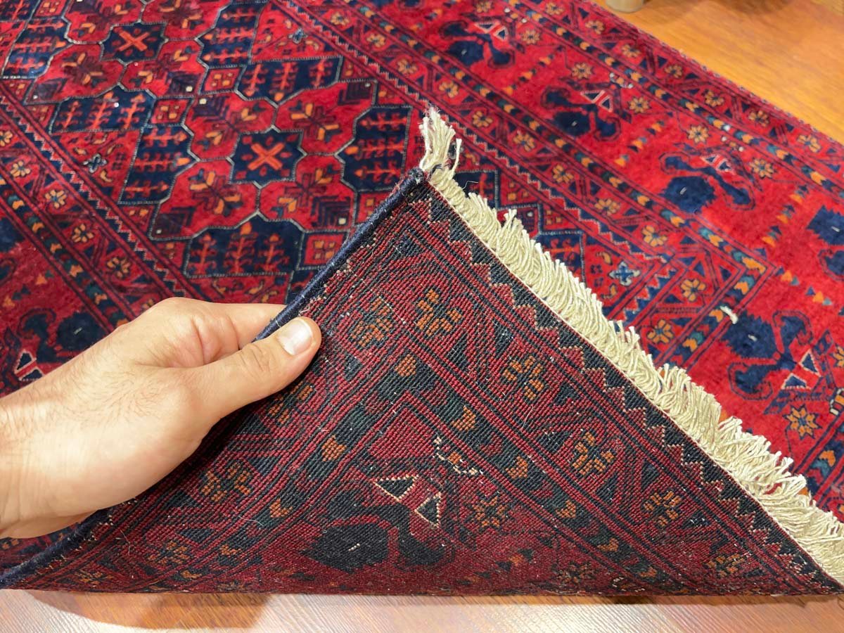 El Dokuma Afgan Bilicik İnce Dokuma Yün Yolluk Halı (80x285 cm) - Görsel 6