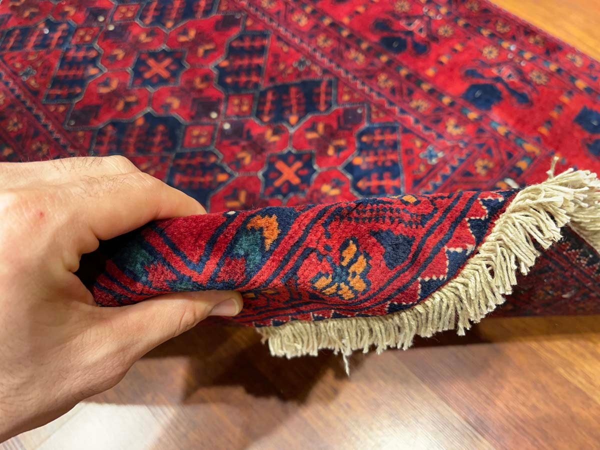 El Dokuma Afgan Bilicik İnce Dokuma Yün Yolluk Halı (80x285 cm) - Görsel 3