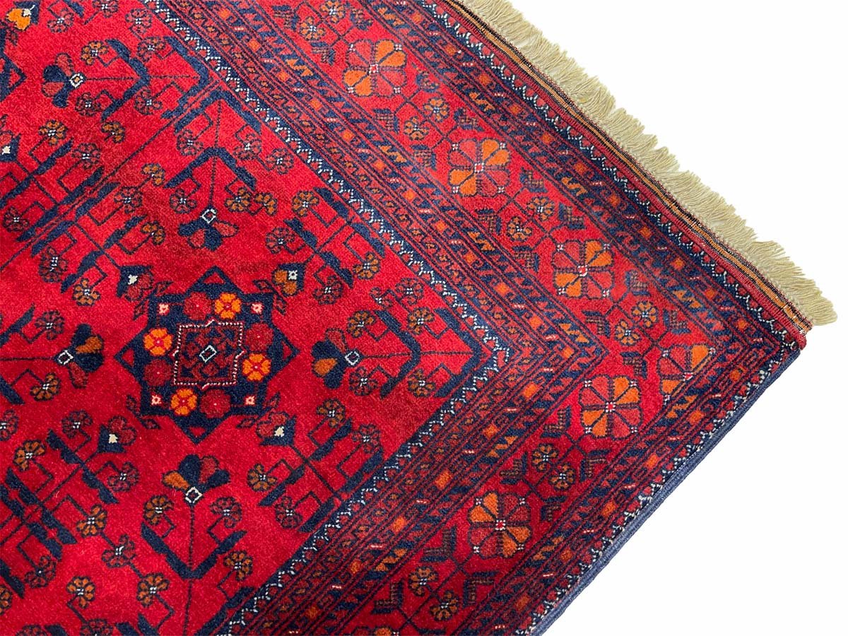 El Dokuma Afgan Bilicik İnce Dokuma Yün Halı (100x145 cm) - Görsel 4