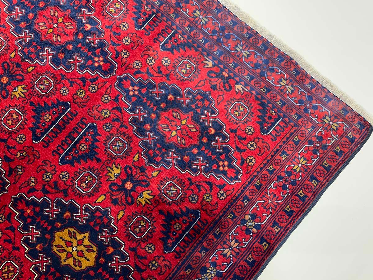 El Dokuma Afgan Bilicik İnce Dokuma Yün Halı (100x140 cm) - Görsel 5