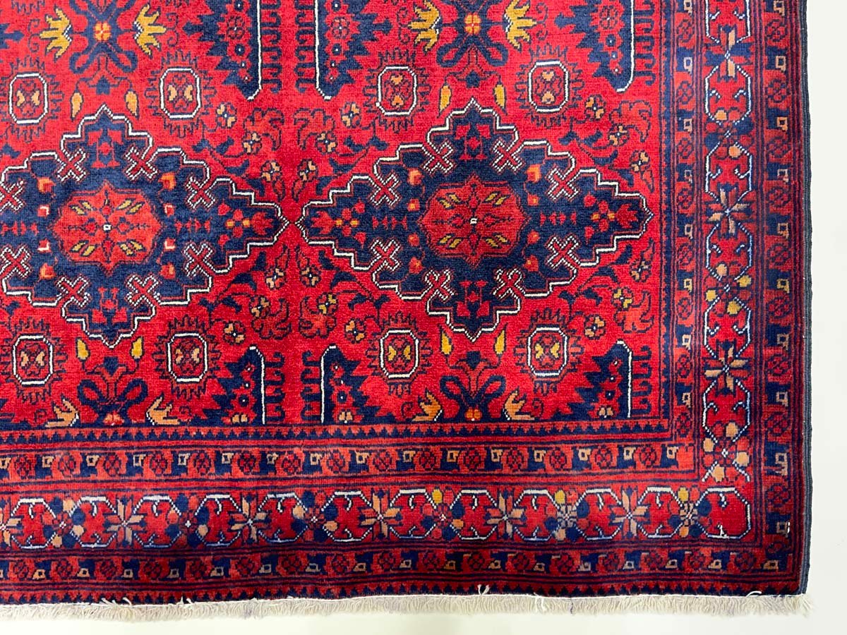 El Dokuma Afgan Bilicik İnce Dokuma Yün Halı (100x140 cm) - Görsel 7