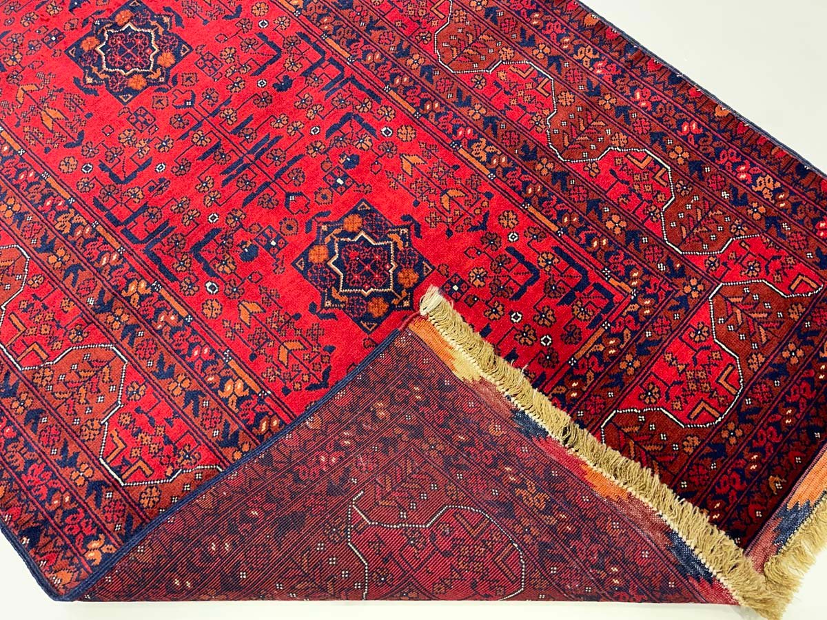 El Dokuma Afgan Bilicik İnce Dokuma Yün Halı (95x145 cm) - Görsel 5