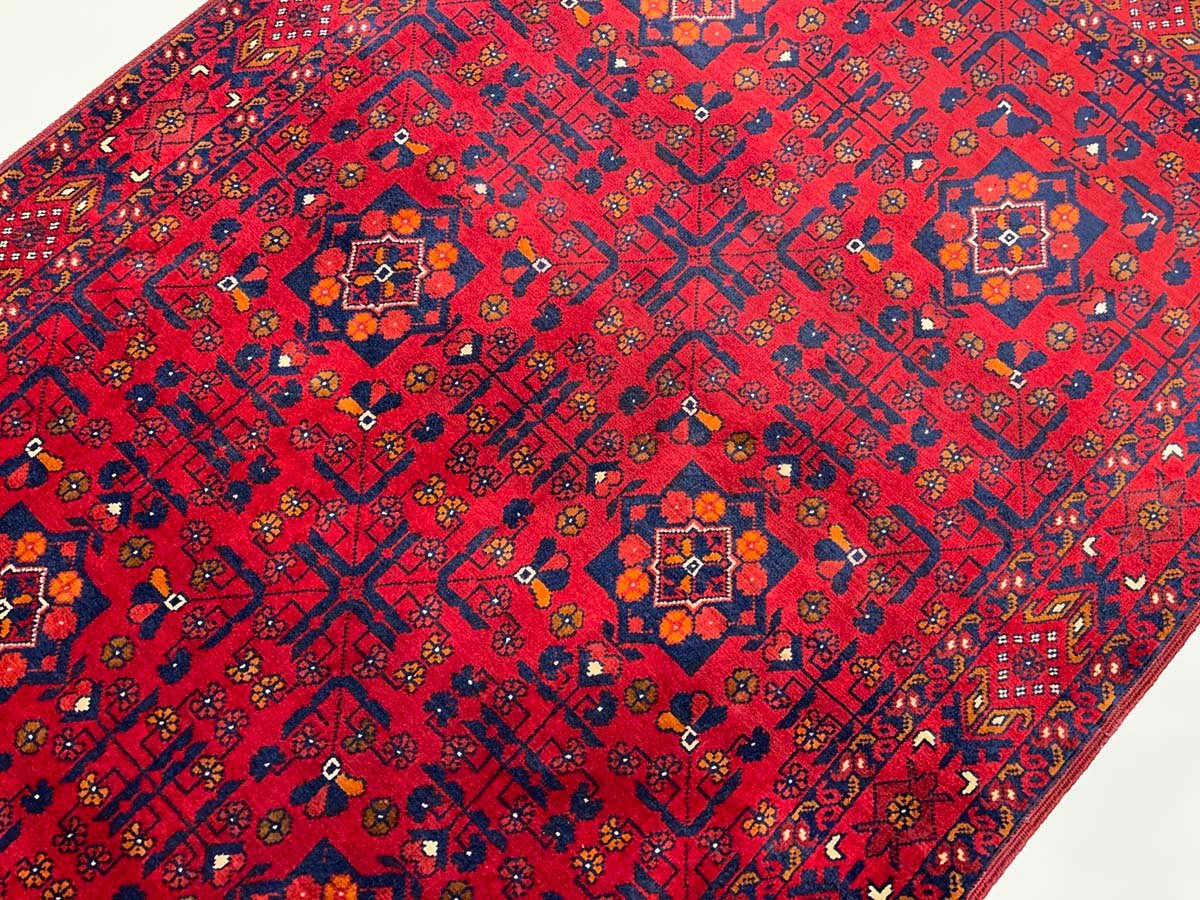 El Dokuma Afgan Bilicik İnce Dokuma Yün Halı (100x150 cm) - Görsel 3
