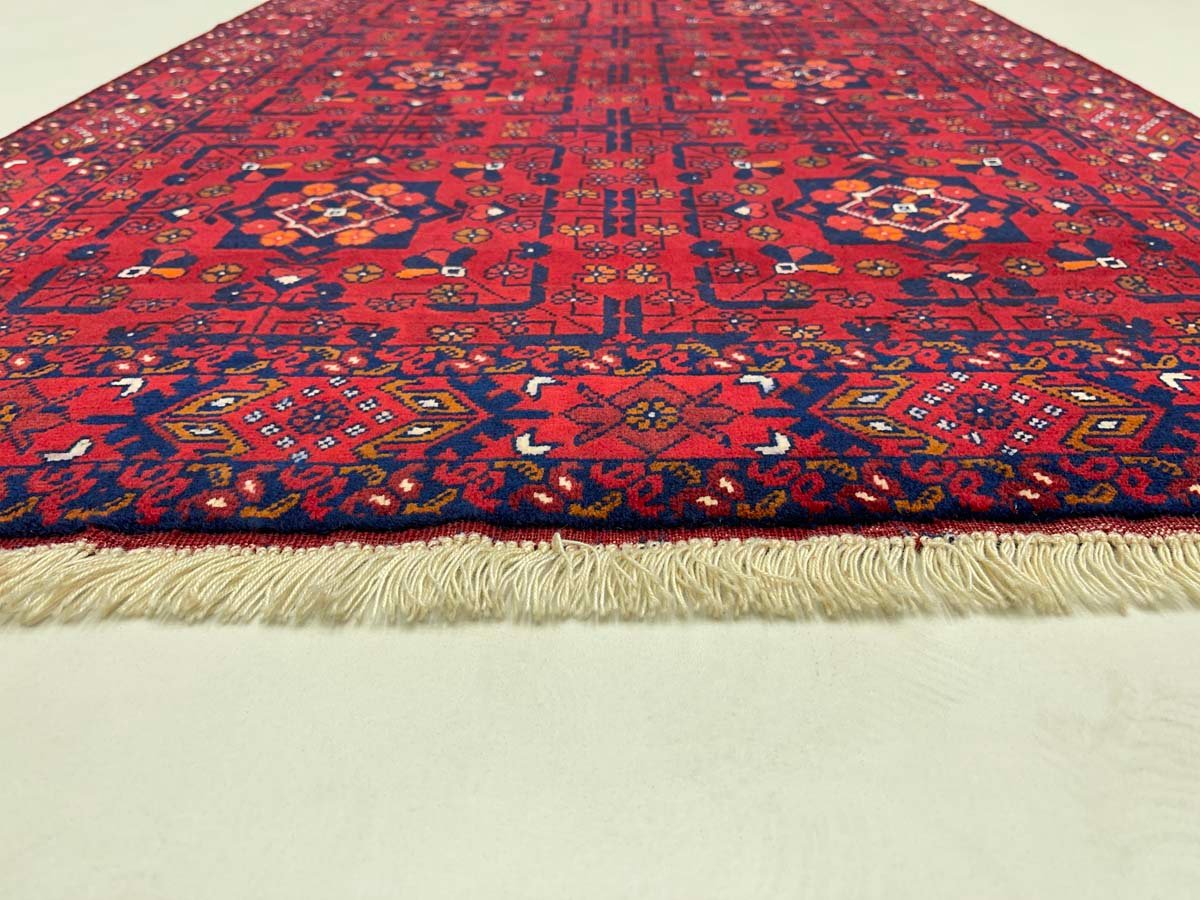 El Dokuma Afgan Bilicik İnce Dokuma Yün Halı (100x150 cm) - Görsel 10