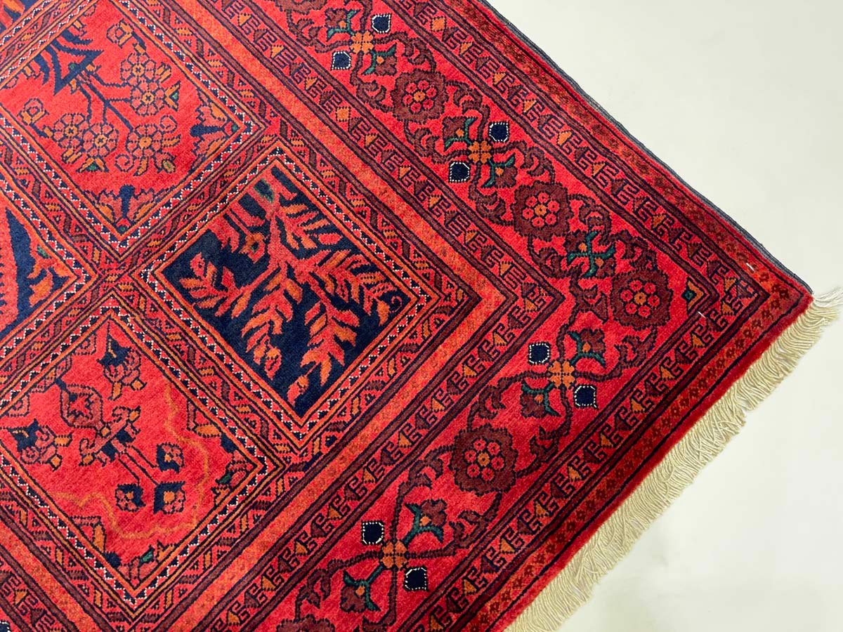 El Dokuma Bahtiyar Afgan Bilicik Yün Halı (85x120 cm) - Görsel 2