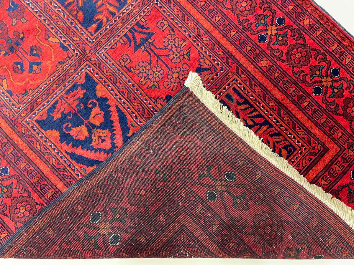 El Dokuma Bahtiyar Afgan Bilicik Yün Halı (85x120 cm) - Görsel 6