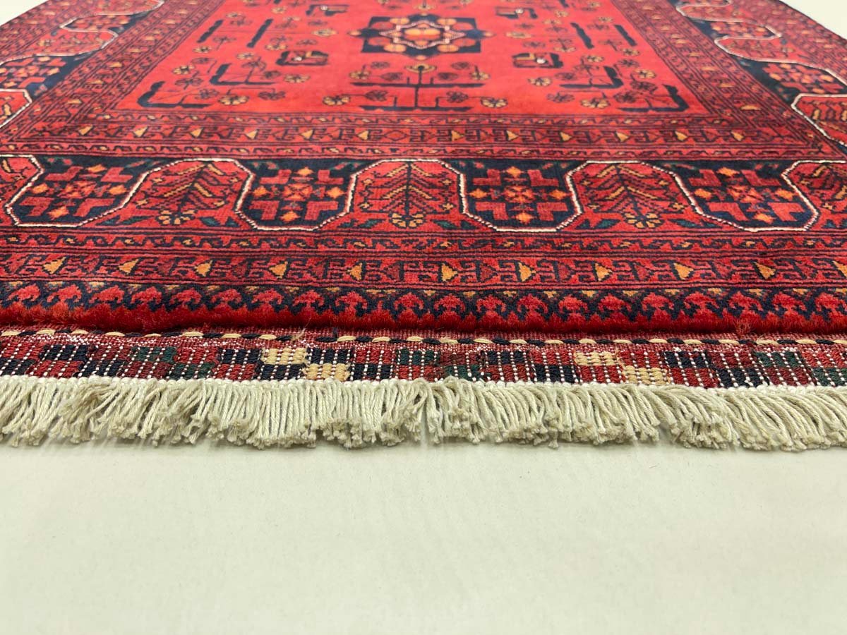 El Dokuma Afgan Bilicik İnce Dokuma Yün Halı (80x120 cm) - Görsel 11