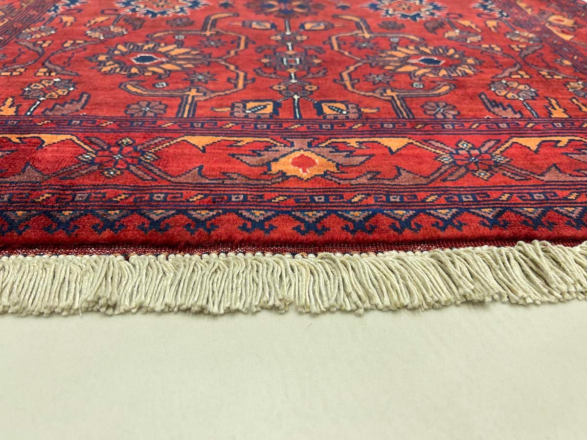 El Dokuma Afgan Bilicik İnce Dokuma Yün Halı (80x115 cm) - Görsel 8