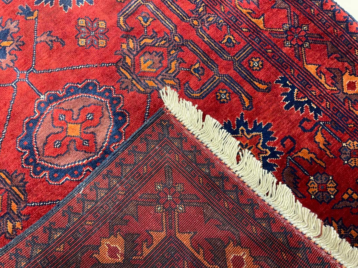 El Dokuma Afgan Bilicik İnce Dokuma Yün Halı (80x115 cm) - Görsel 5