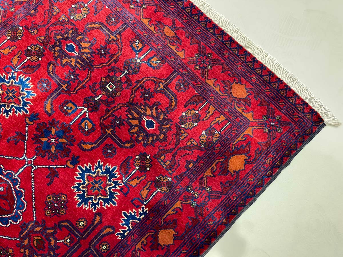 El Dokuma Afgan Bilicik İnce Dokuma Yün Halı (80x120 cm) - Görsel 4
