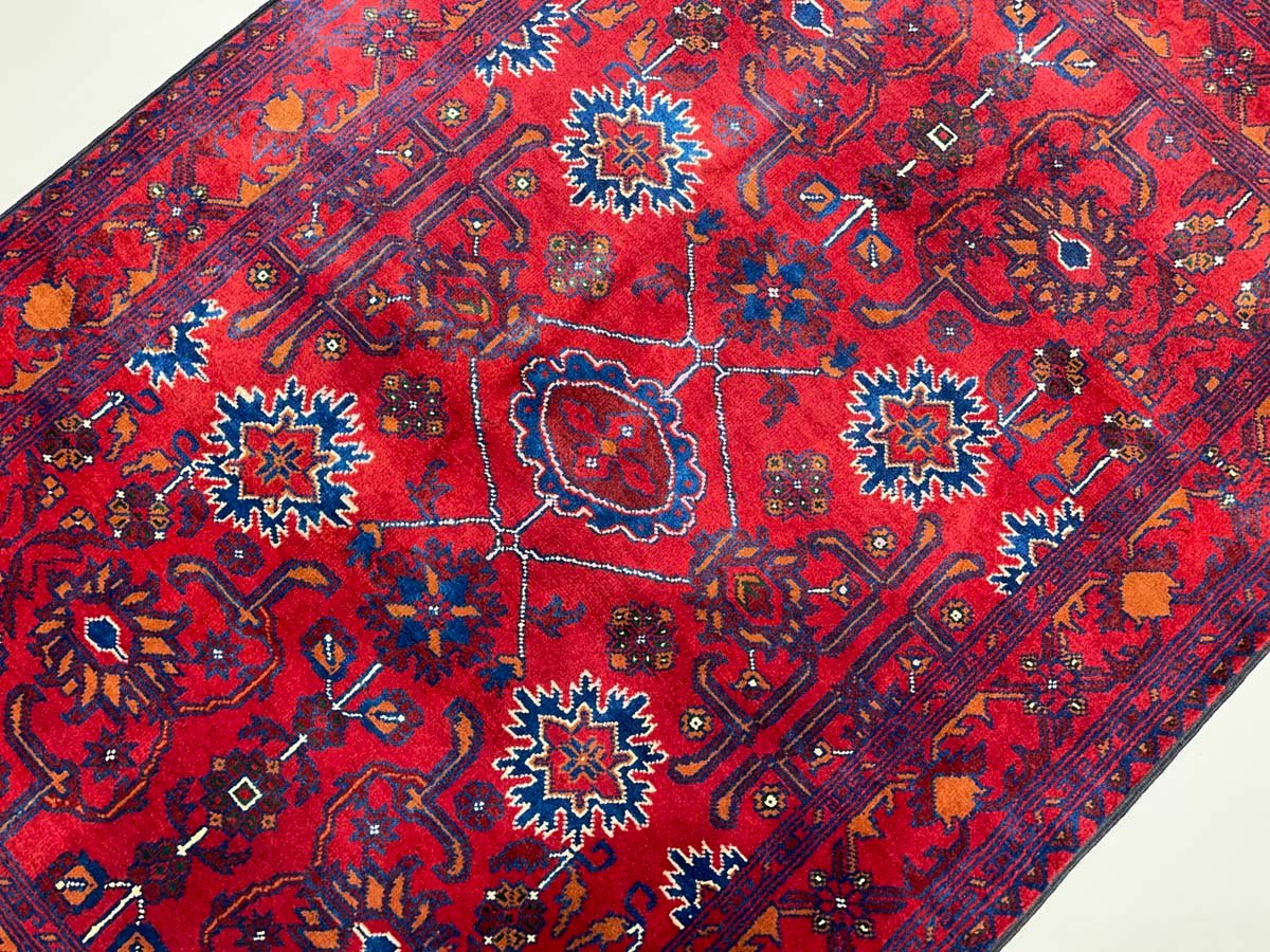 El Dokuma Afgan Bilicik İnce Dokuma Yün Halı (80x120 cm) - Görsel 7