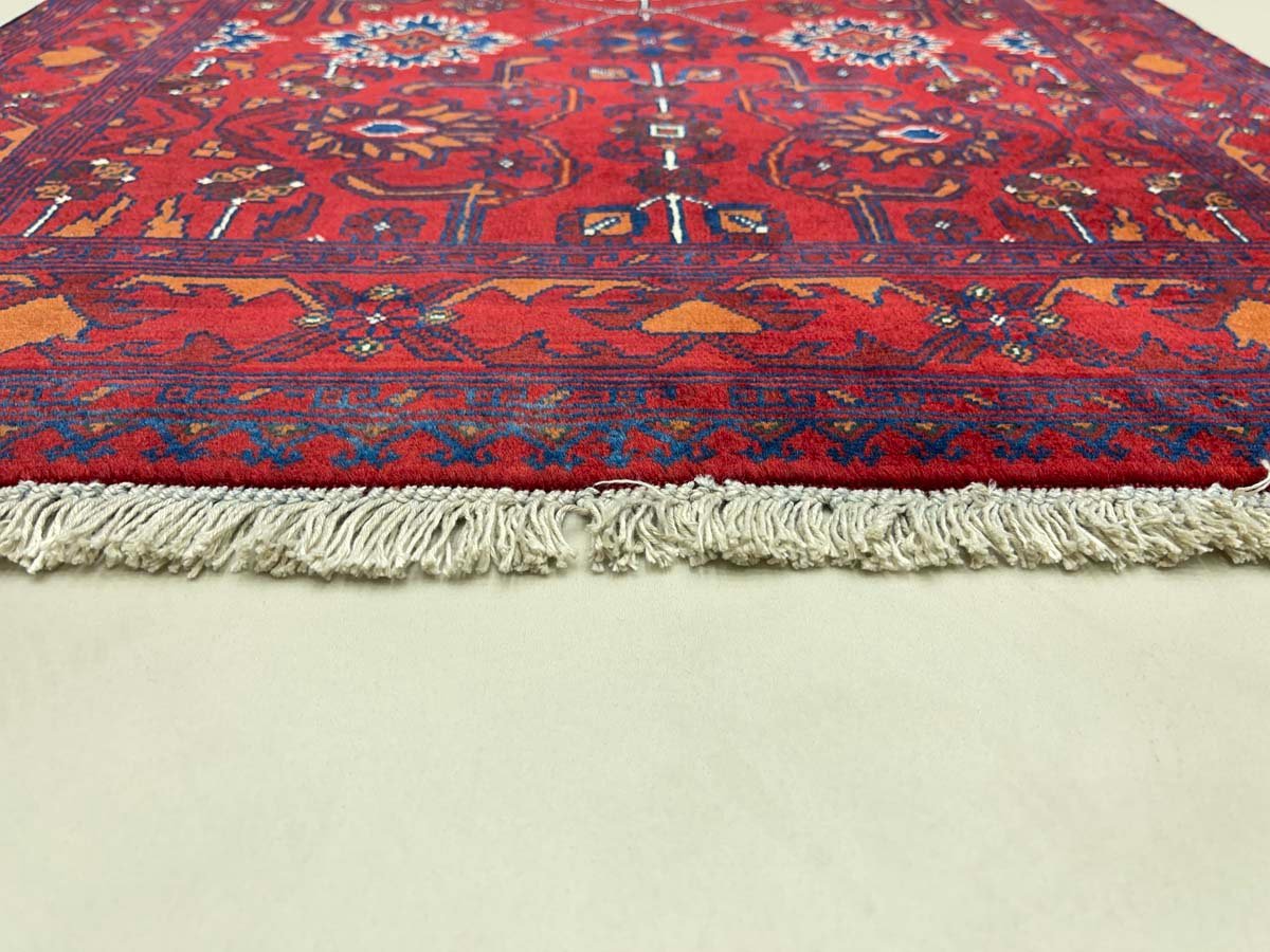 El Dokuma Afgan Bilicik İnce Dokuma Yün Halı (80x120 cm) - Görsel 9