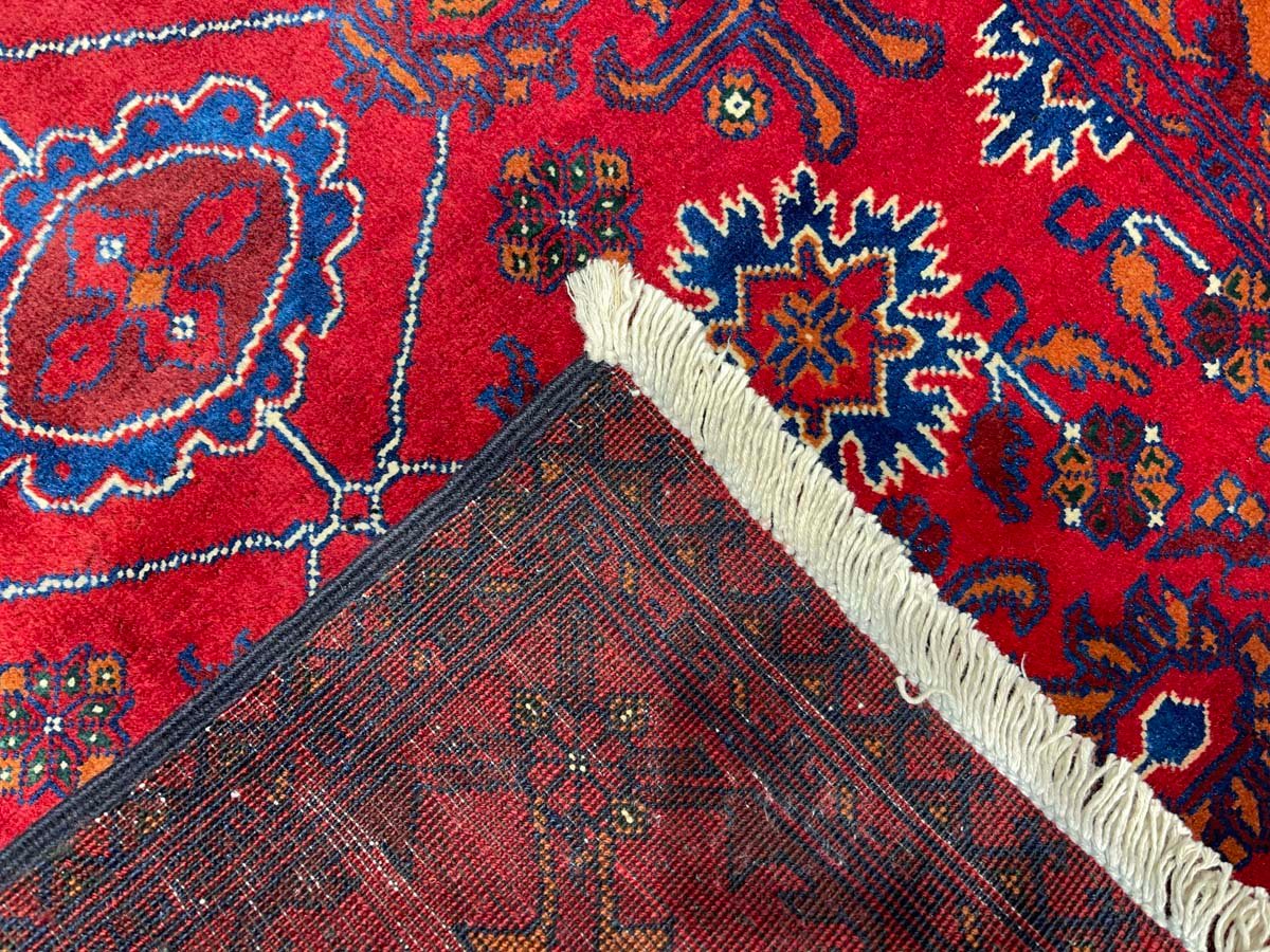 El Dokuma Afgan Bilicik İnce Dokuma Yün Halı (80x120 cm) - Görsel 8