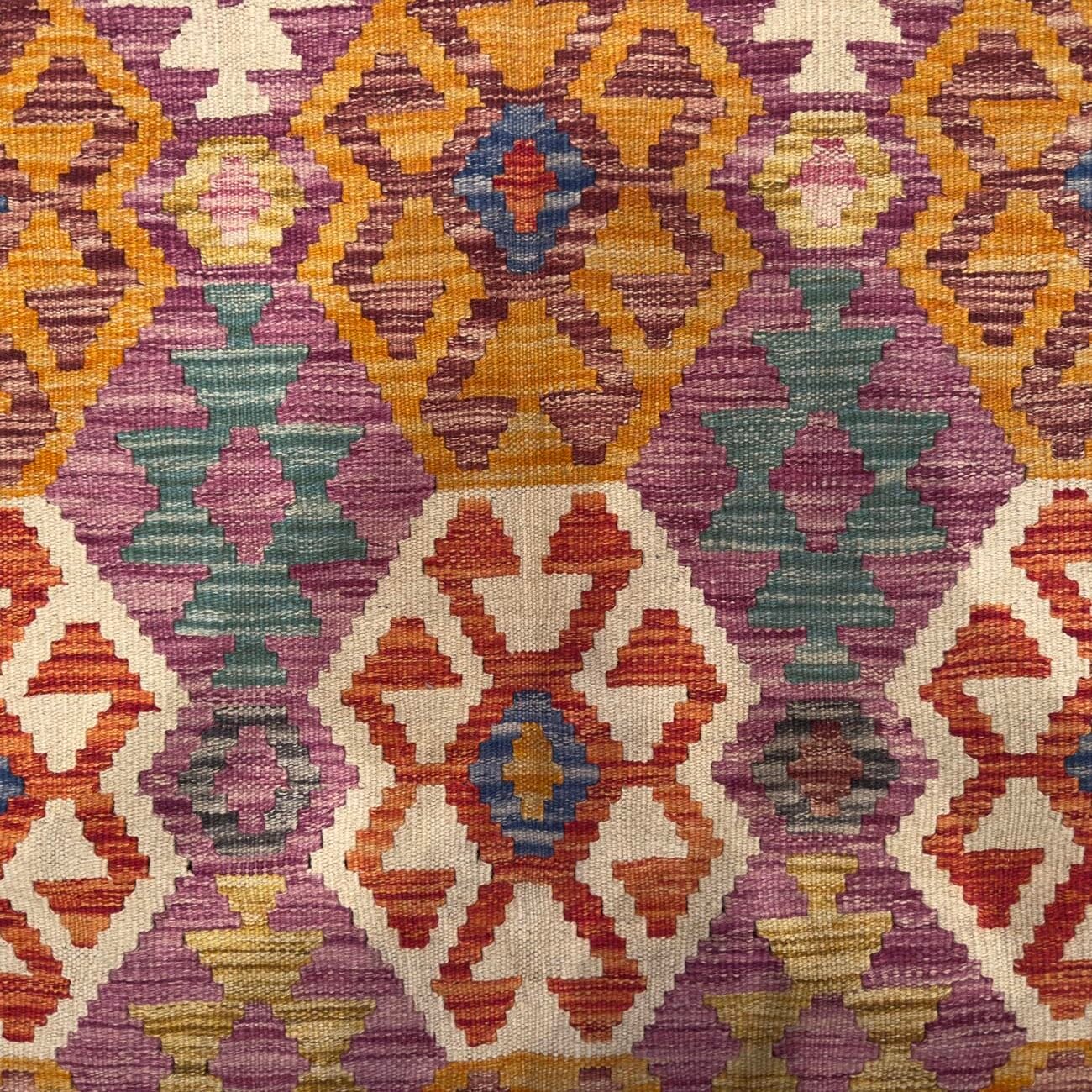 El Dokuma Renkli Yün Kilim (150x200 cm) - Görsel 4