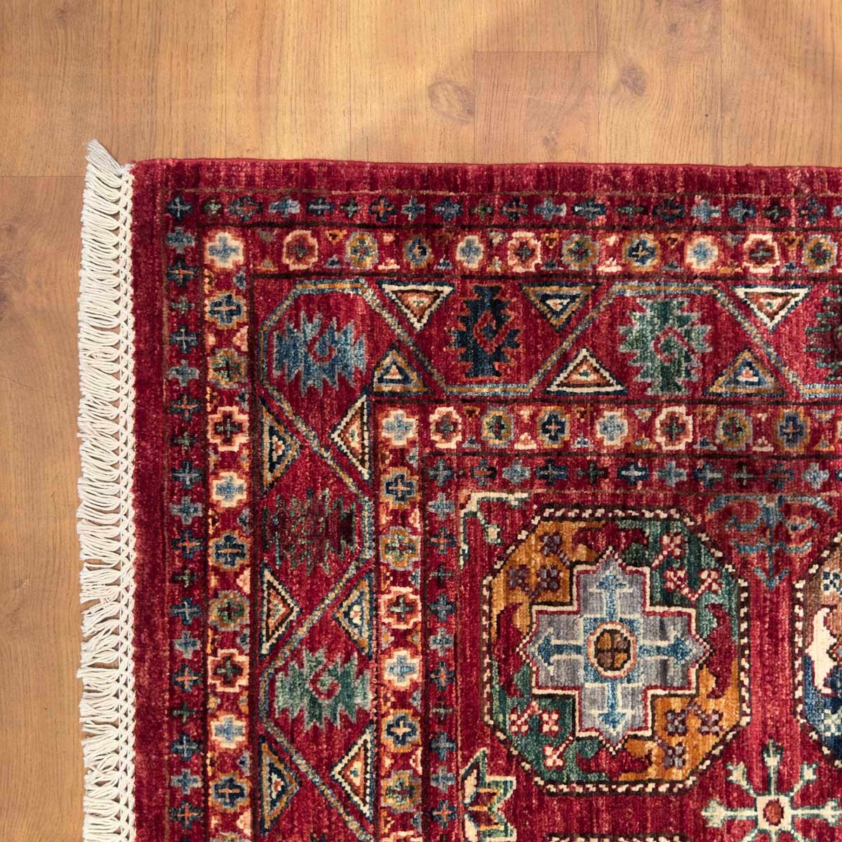 El Dokuma Ersari Türkmen Kabile Yün Halı (155x205 cm) - Görsel 4