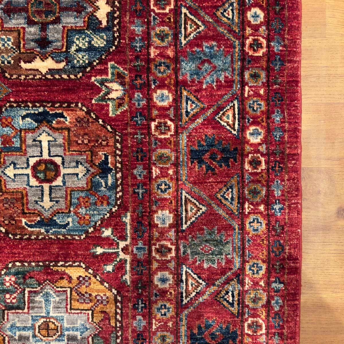 El Dokuma Ersari Türkmen Kabile Yün Halı (155x205 cm) - Görsel 11