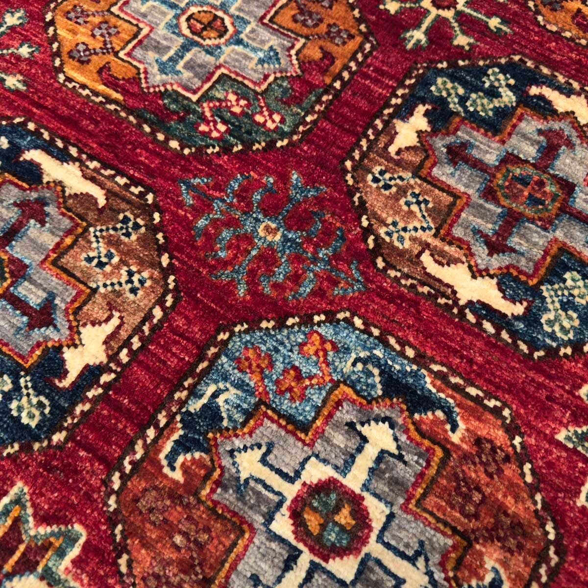 El Dokuma Ersari Türkmen Kabile Yün Halı (155x205 cm) - Görsel 9