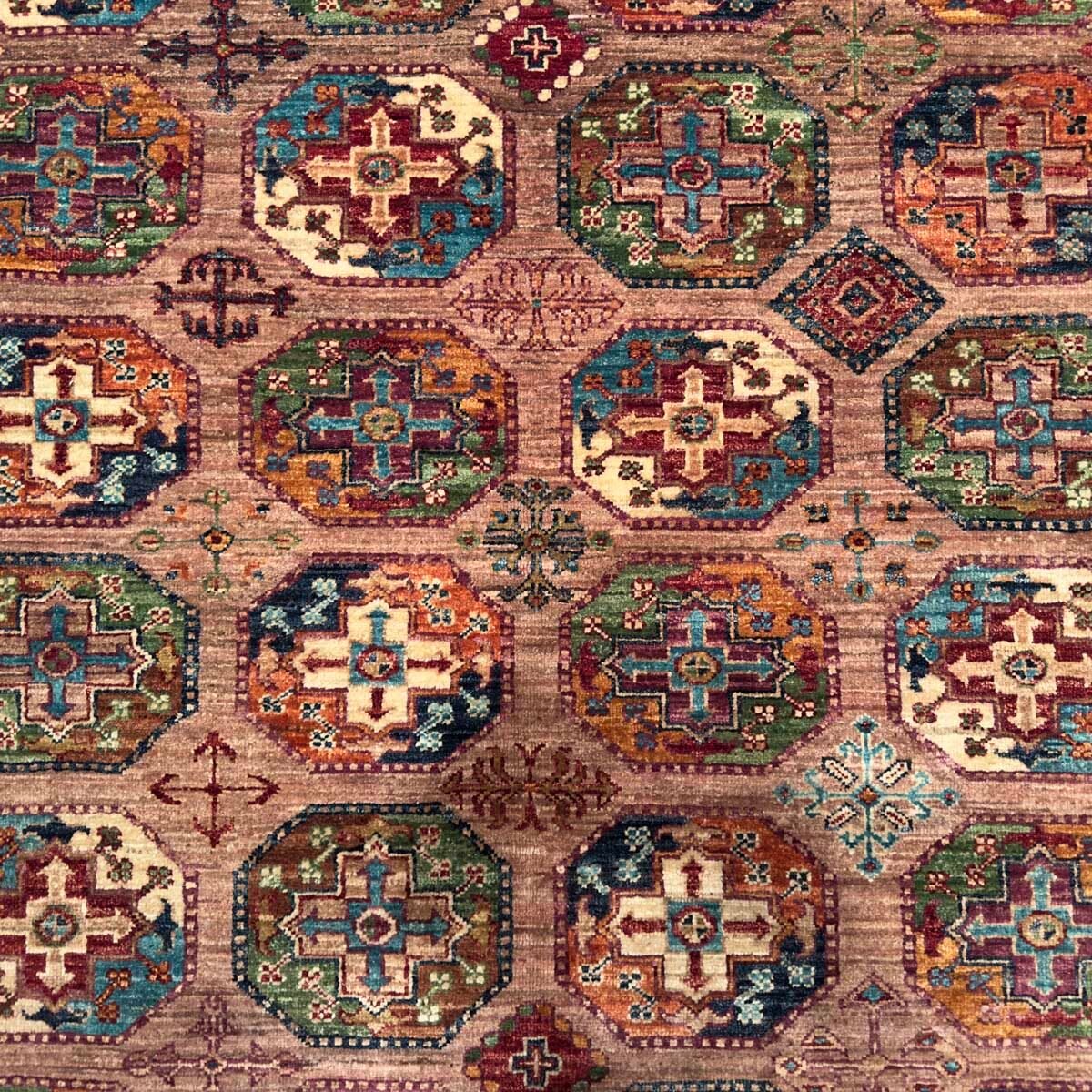 El Dokuma Ersari Türkmen Kabile Yün Halı (155x195 cm) - Görsel 5