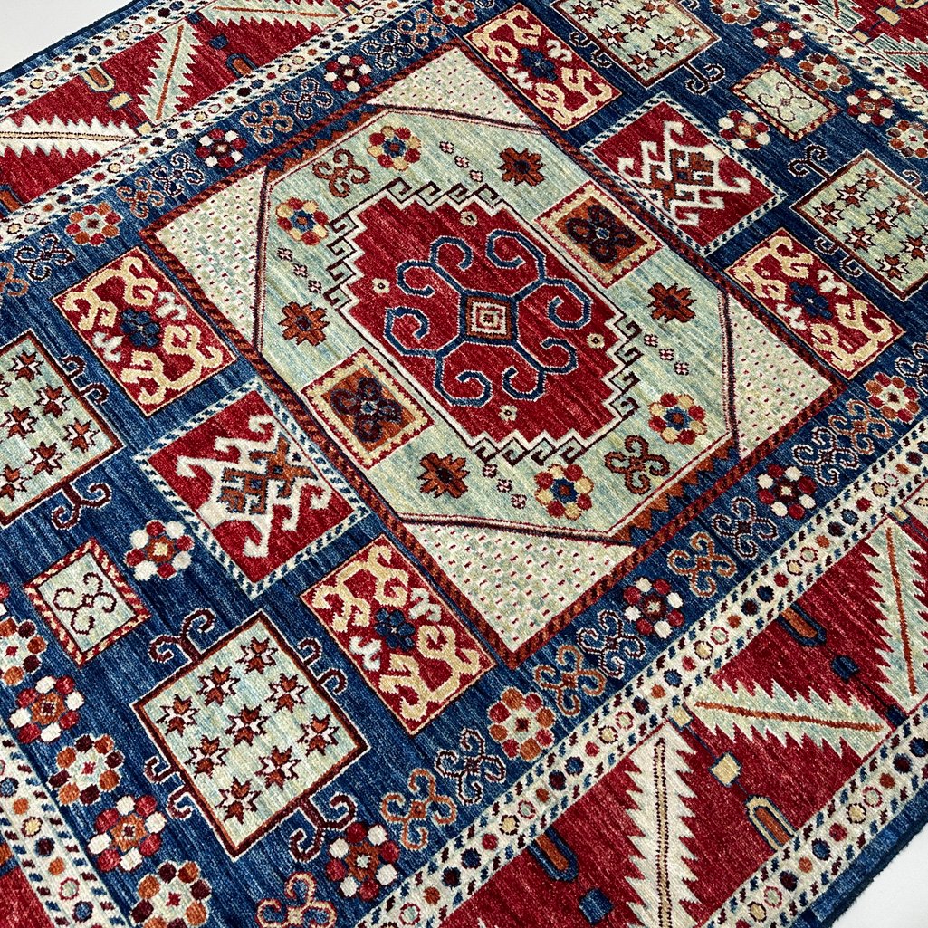 El Dokuma Afgan Kabile Yün Halı (160x210 cm) - Görsel 5