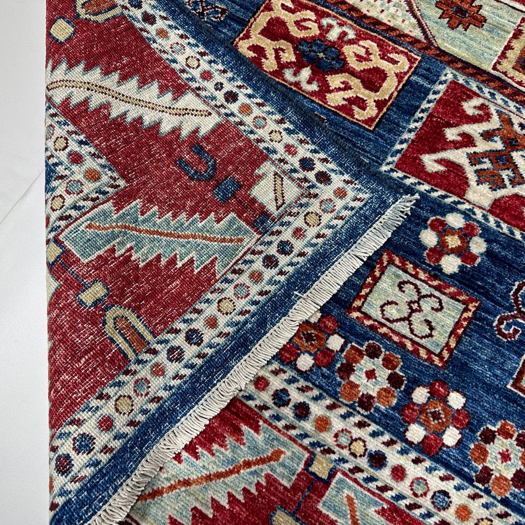 El Dokuma Afgan Kabile Yün Halı (160x210 cm) - Görsel 7