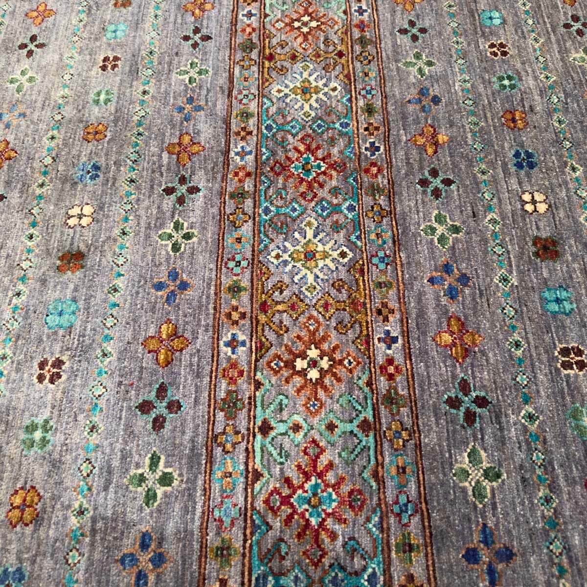 El Dokuma Horcin Afgan Kabile Yün Halı (180x250 cm) - Görsel 3