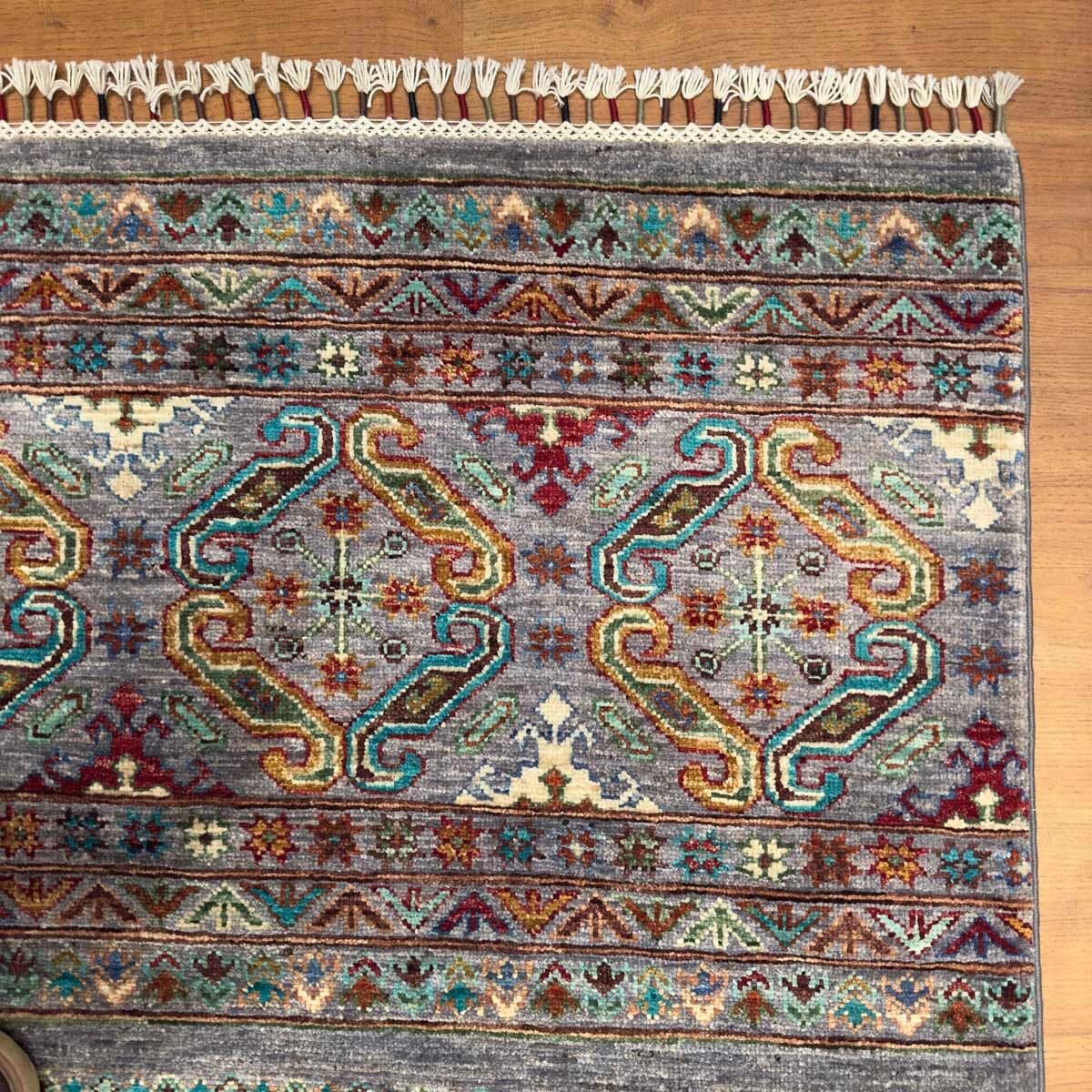 El Dokuma Horcin Afgan Kabile Yün Halı (180x250 cm) - Görsel 7