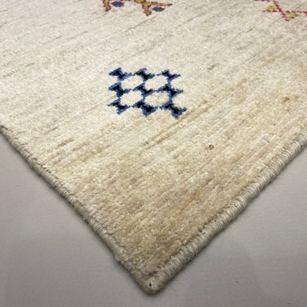 El Dokuma Bej Modern Yün Yolluk Halı (60x180 cm) - Görsel 6