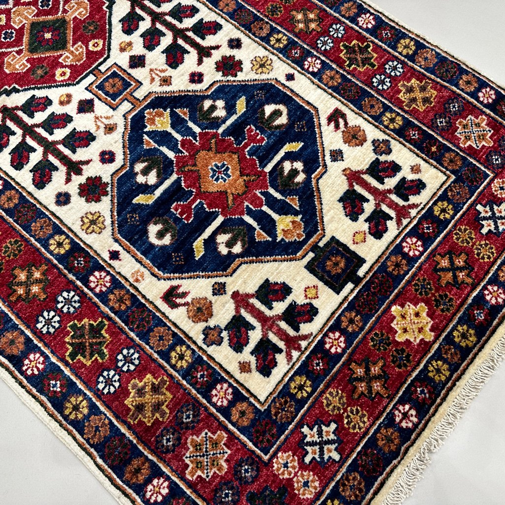 El Dokuma Afgan Kabile Yün Yolluk Halı (85x390 cm) - Görsel 7