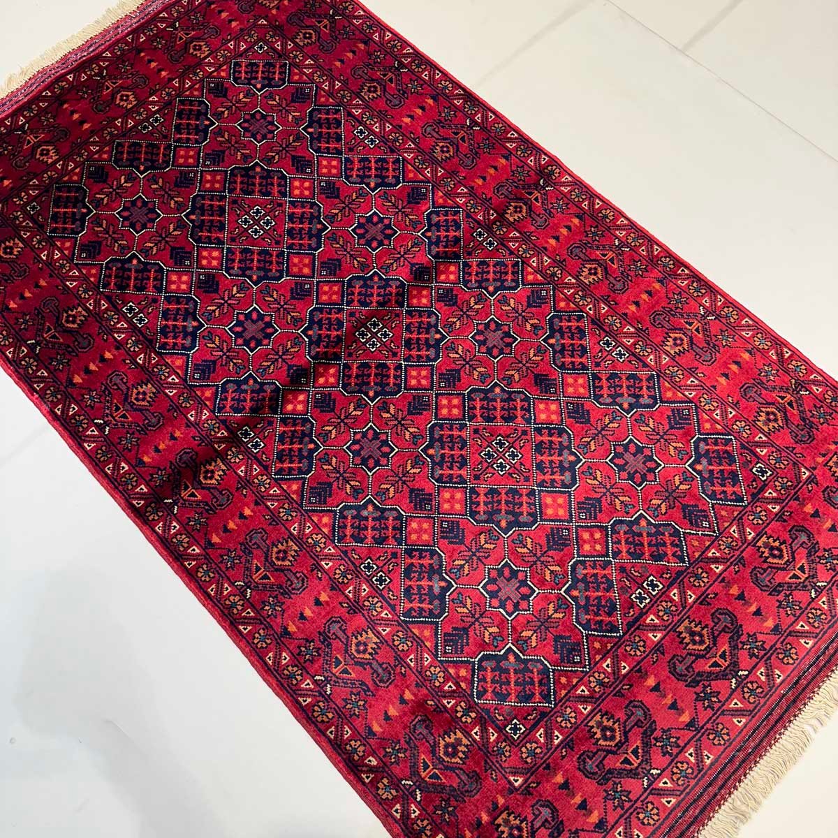 El Dokuma Afgan Khal Mohammadi Yün Halı (90x160 cm) - Görsel 6