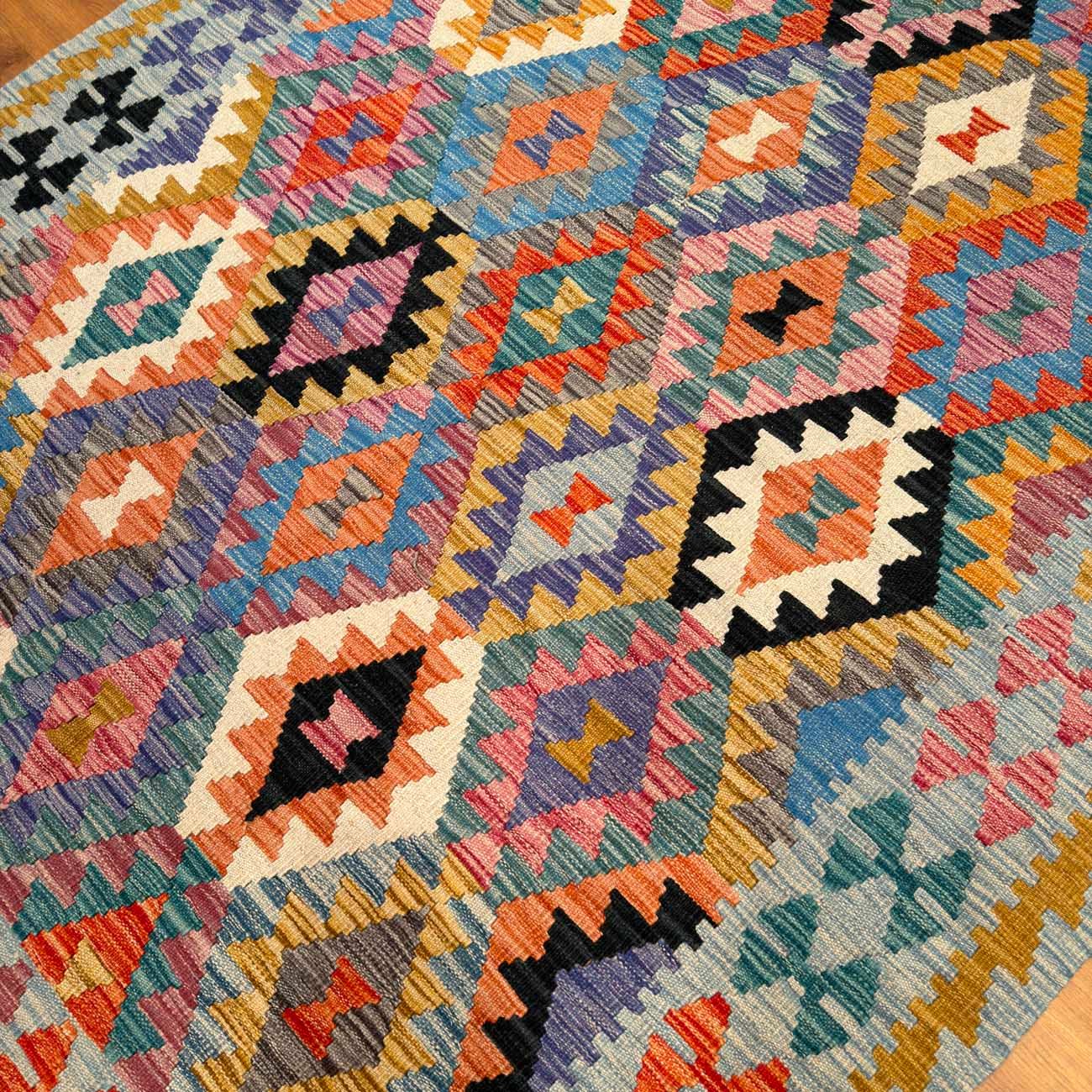 El Dokuma Anadolu Desenli Yün Kilim (150x190 cm) - Görsel 7