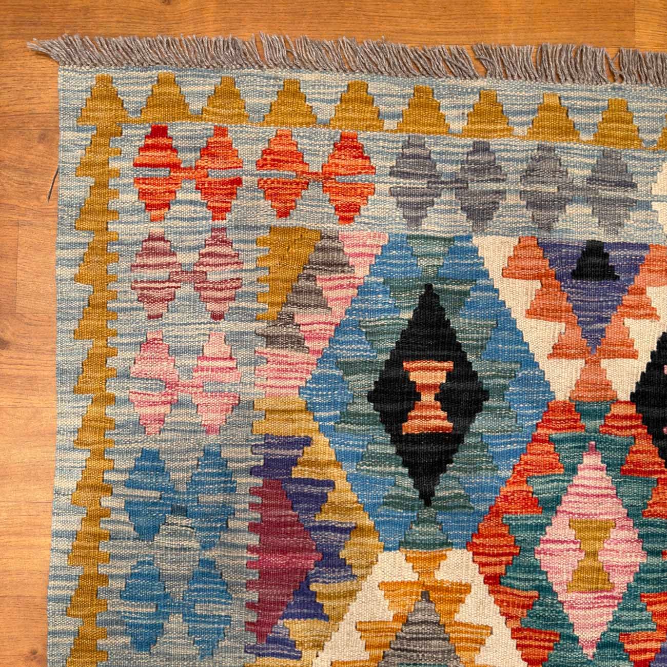 El Dokuma Anadolu Desenli Yün Kilim (150x190 cm) - Görsel 3