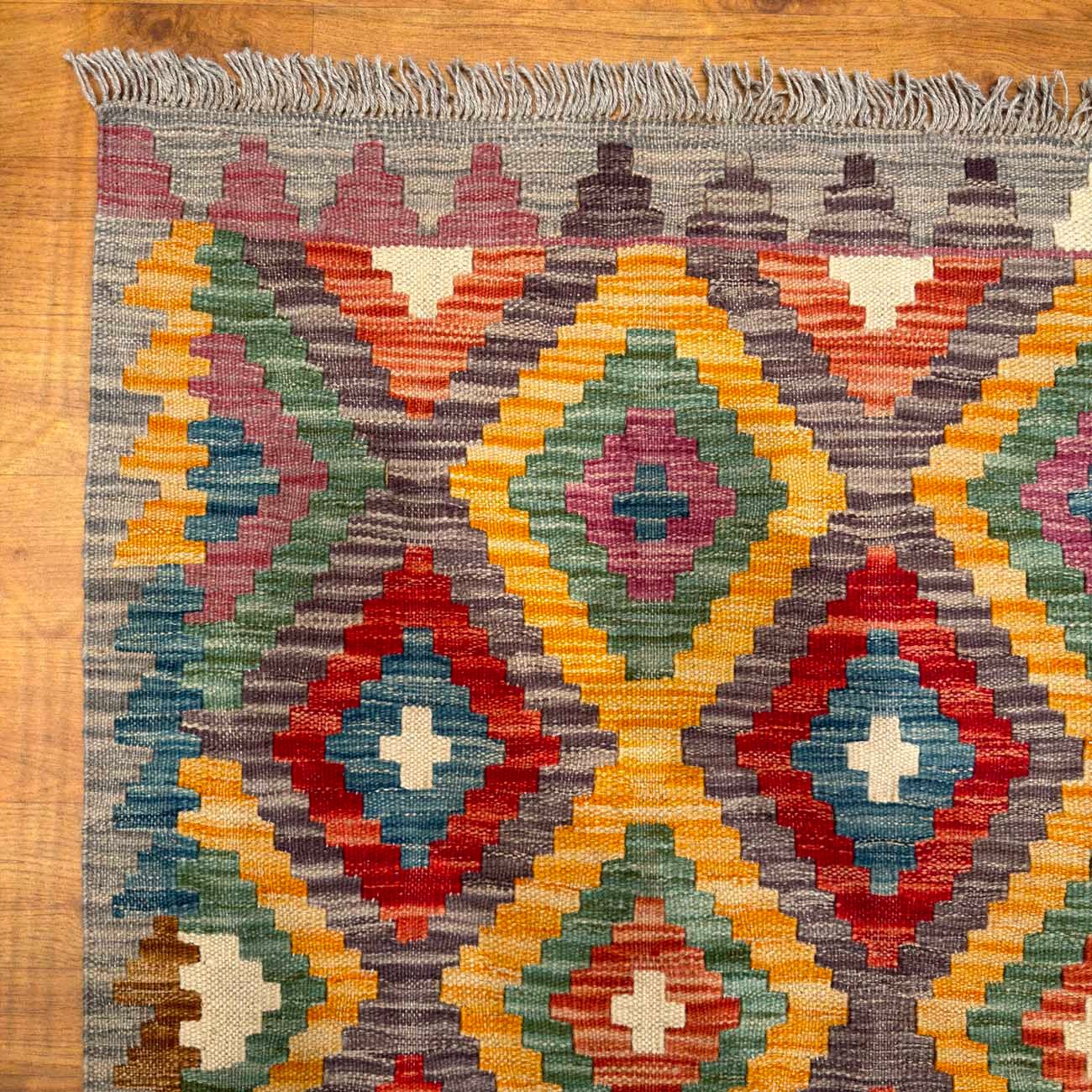 El Dokuma Anadolu Desenli Yün Kilim (150x195 cm) - Görsel 3