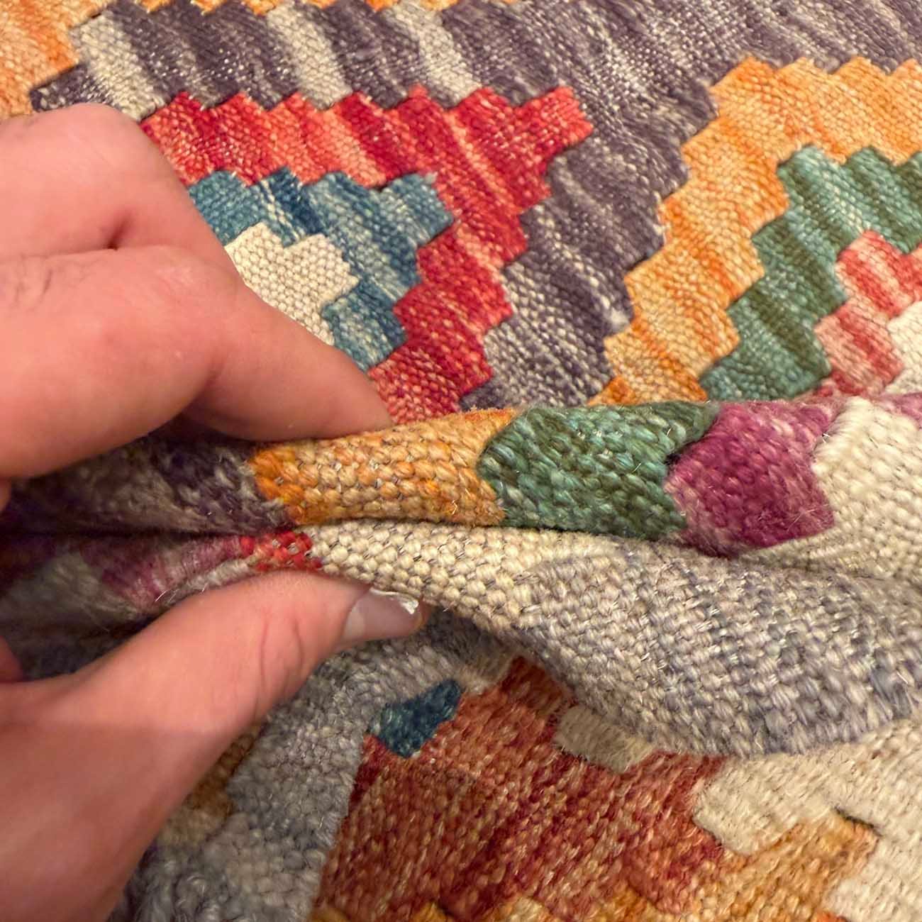 El Dokuma Anadolu Desenli Yün Kilim (150x195 cm) - Görsel 4