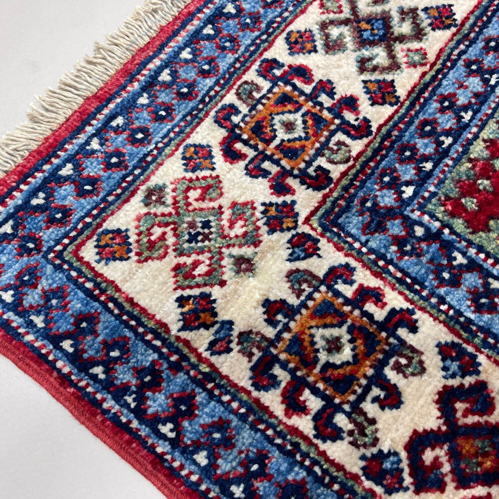 El Dokuma Afgan Kabile Yün Yolluk Halı (60x190 cm) - Görsel 8