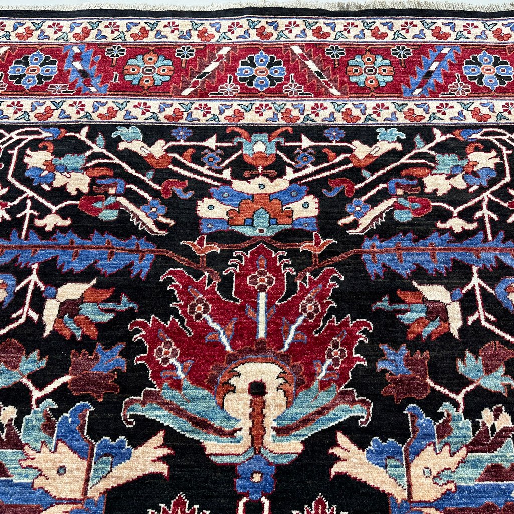 El Dokuma Heris İran Desenli Yün Halı (245x295 cm) - Görsel 7