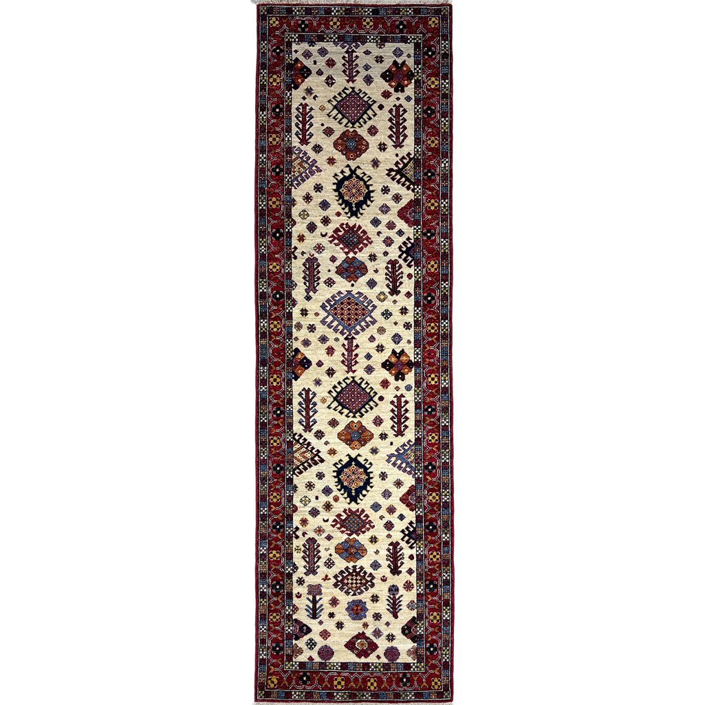 El Dokuma Kaşkai İran Yün Yolluk Halı (85x300 cm)