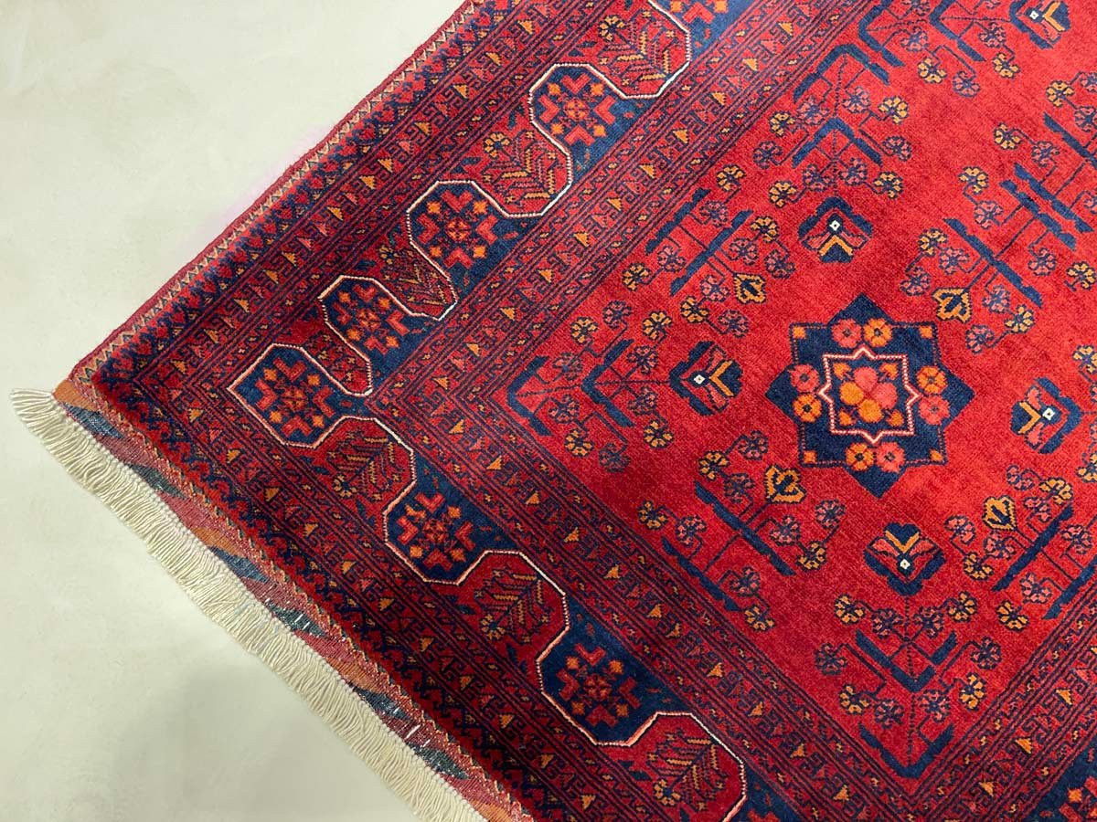El Dokuma Afgan Bilicik İnce Dokuma Yün Halı (80x110 cm) - Görsel 6