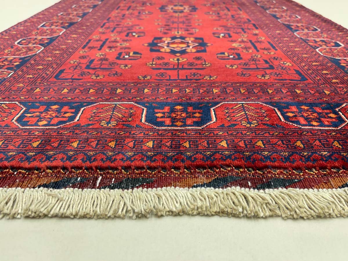 El Dokuma Afgan Bilicik İnce Dokuma Yün Halı (80x110 cm) - Görsel 9